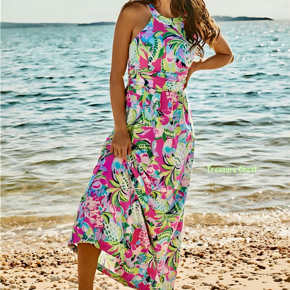 Lilly Pulitzer NWT Tallulah Maxi Dress Raise the Bar $198 Size XXS - Picture 11 of 11